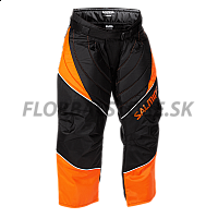 Salming Atlas Goalie Pant JR Orange/Black brankárske kalhoty