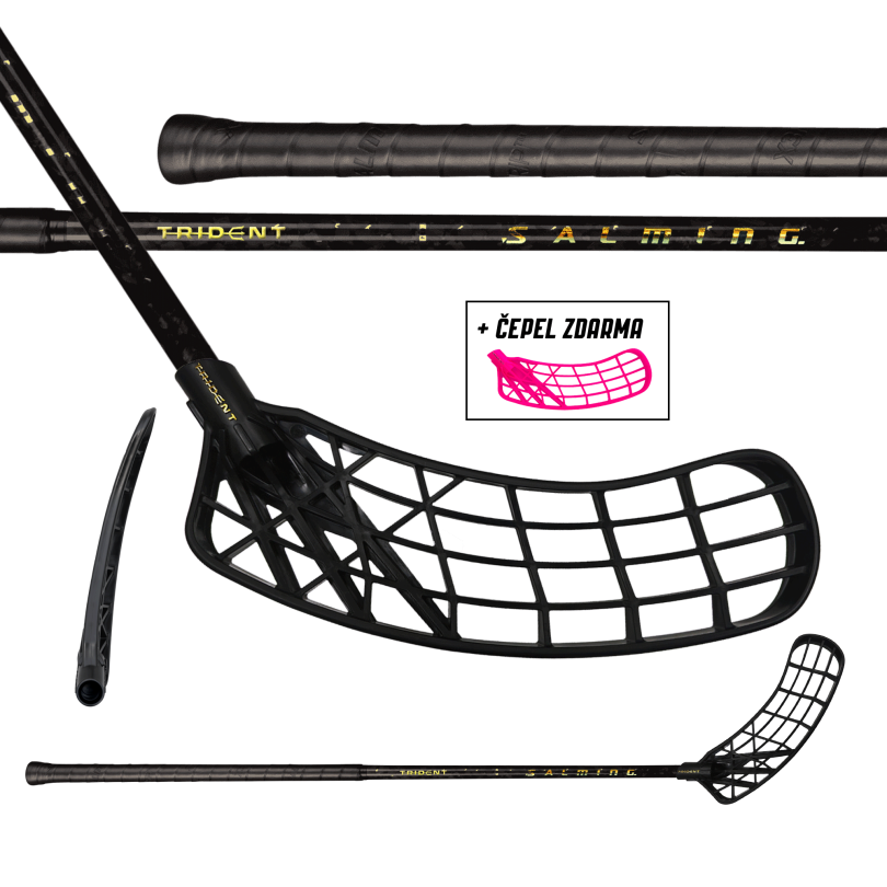 Salming Trident Q-series Carbon Pro 2.0 LTD 29 Black/Gold + čepeľ zdarma