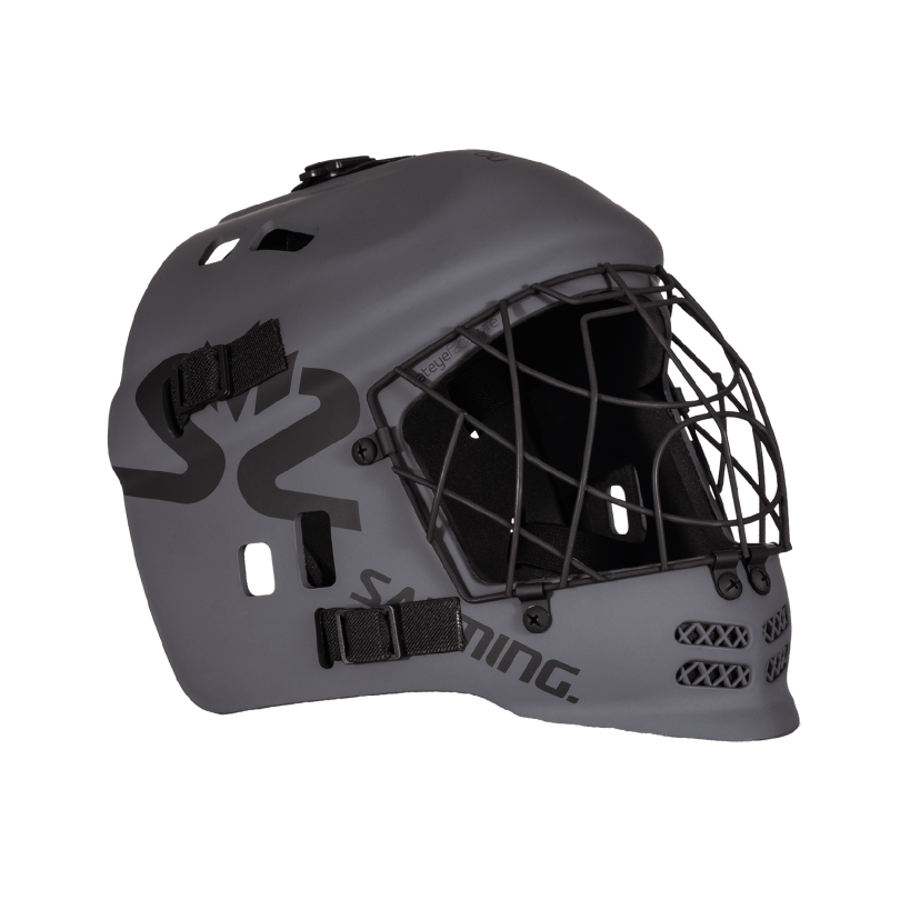 Salming Core Helmet JR Dark Grey brankárská maska
