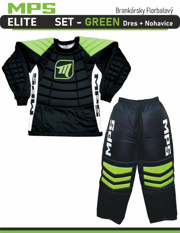 MPS ELITE brankársky set - Green dres + nohavice
