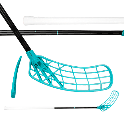 Salming Q-Series Carbon Pro 2.0 Icon Trident TX 27 Black / Laguna Blue + čepel zdarma