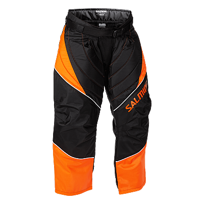 Salming Atlas Goalie Pant JR Orange/Black brankárske kalhoty