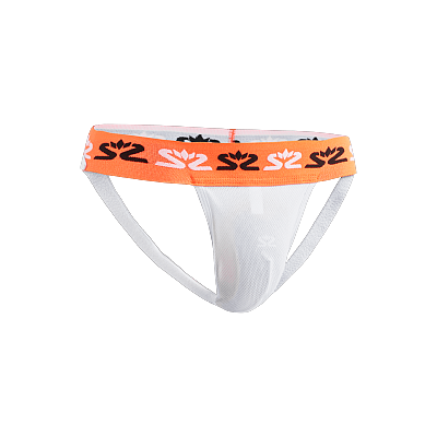 Salming E-Series Jock Strap White/Orange supenzor