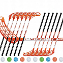 Florbalový set MPS Flash Orange (12 hokejok)