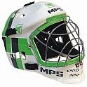 MPS brank. maska PRO WG 2024 - Metal White/Green helmet strieborná mriežka