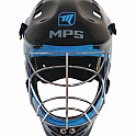 MPS brank. maska PRO BGB 2024- Metal Black/Blue helmet strieborná mriežka