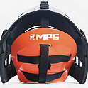 MPS brank. maska MPS PRO BO 2024 - Metal Black/Orange helmet strieborná mriežka