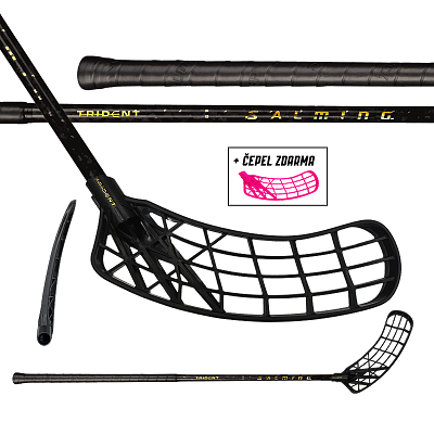 Salming Trident Q-series Carbon Pro 2.0 LTD 29 Black/Gold + čepeľ zdarma