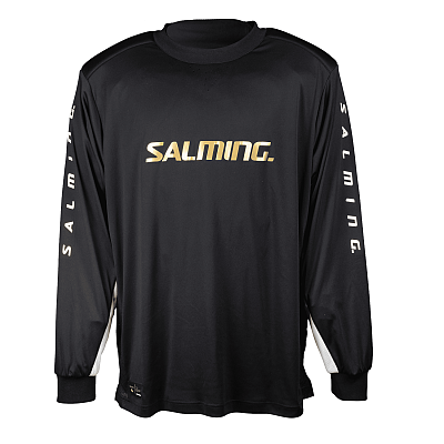Salming Brankárský set React black/white + maska Salming Phoenix Elite Helmet White Shiny