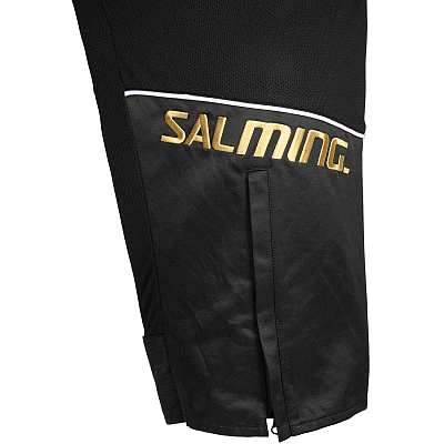 Salming Brankárský set React black/red + maska Salming Phoenix Elite Helmet White Shiny
