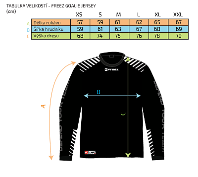 Freez G-280 Goalie Shirt black Brankársky dres
