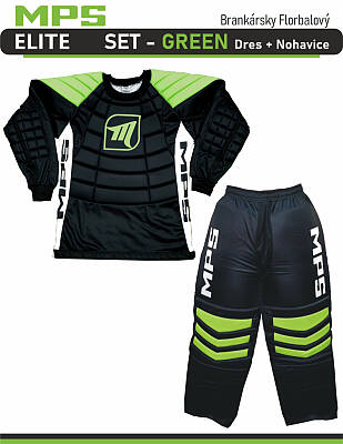 MPS ELITE brankársky set - Green dres + nohavice